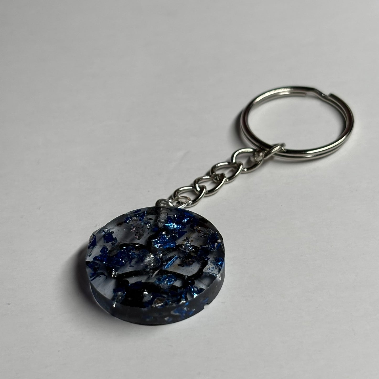 Transparent Blue King - Handmade Resin Keychain