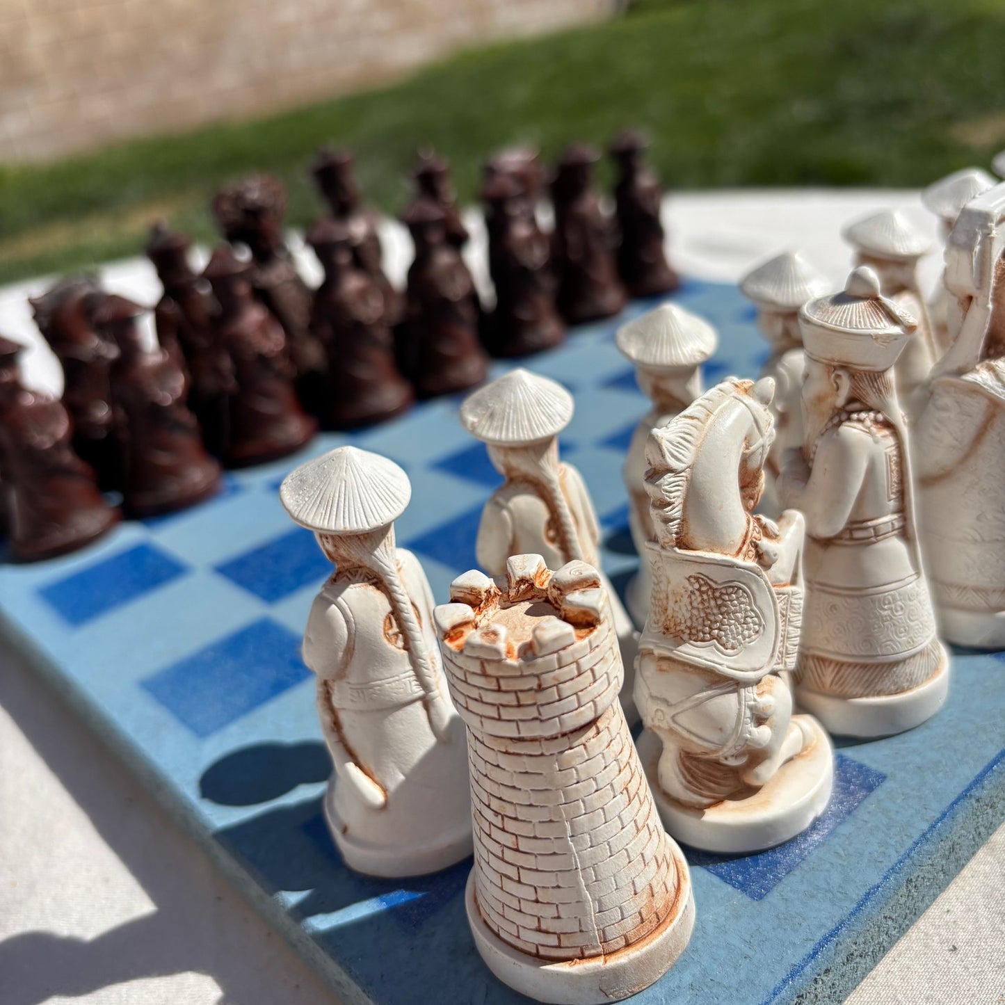 Simple Blue - Chinese Edition Chess Set