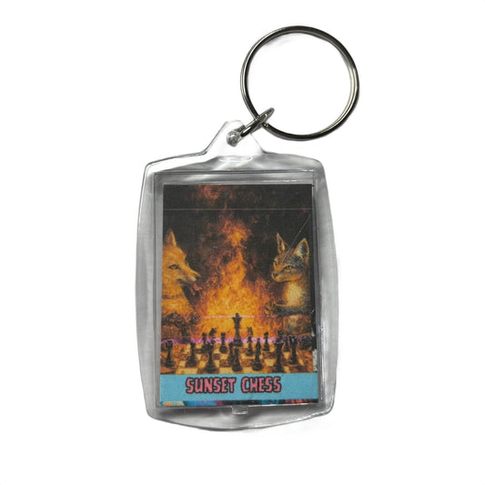 Fire Fox - Chess  Photo Keychain