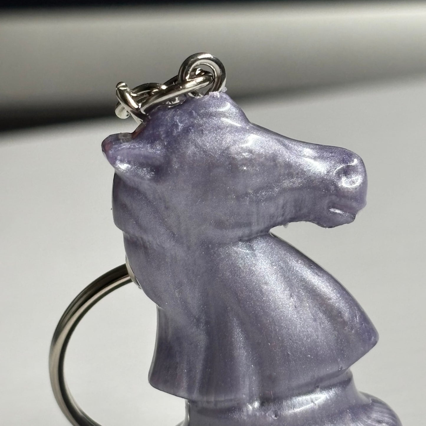 Midnight Purple Knight - Handmade Resin Keychain