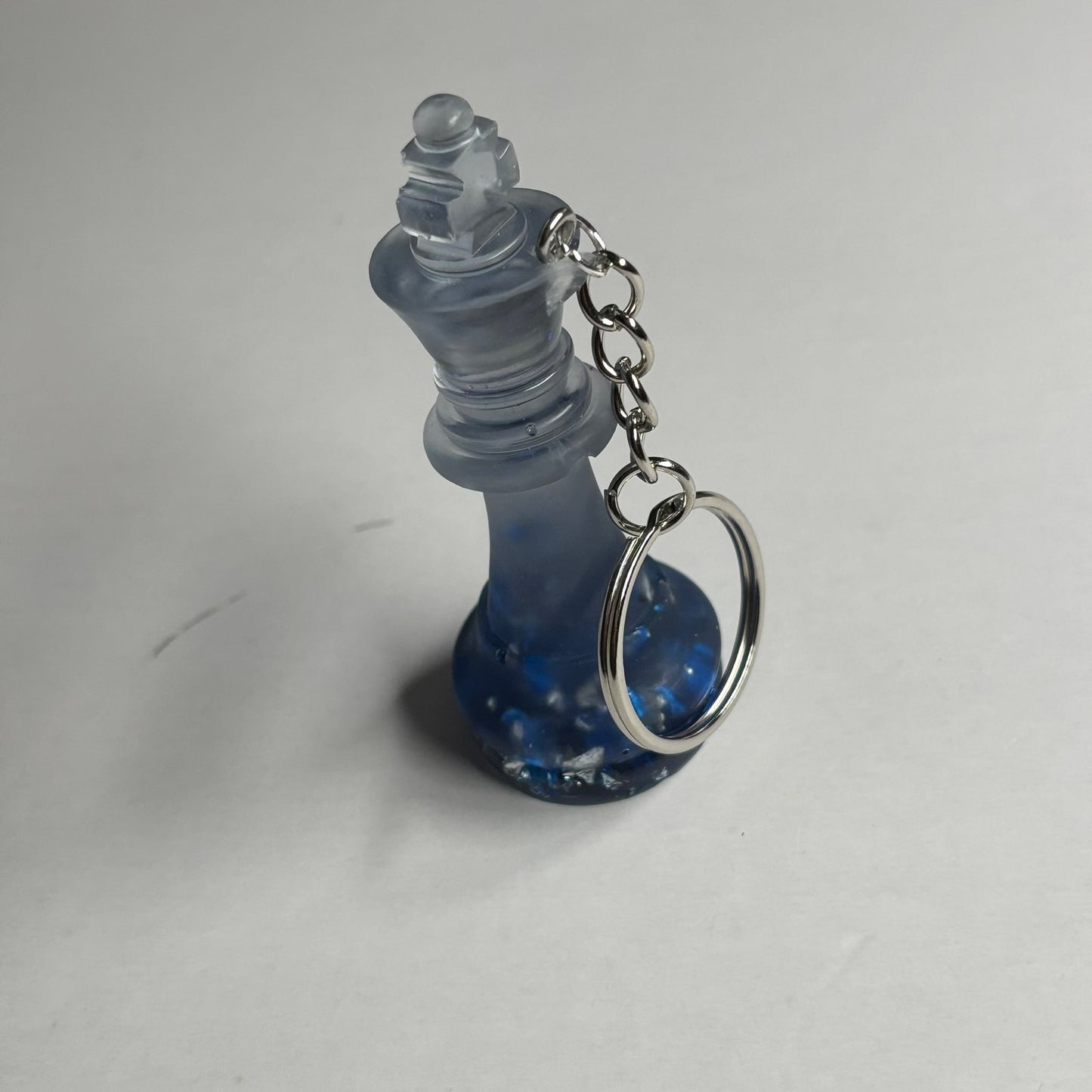 Clear Blue King - Handmade Resin Keychain