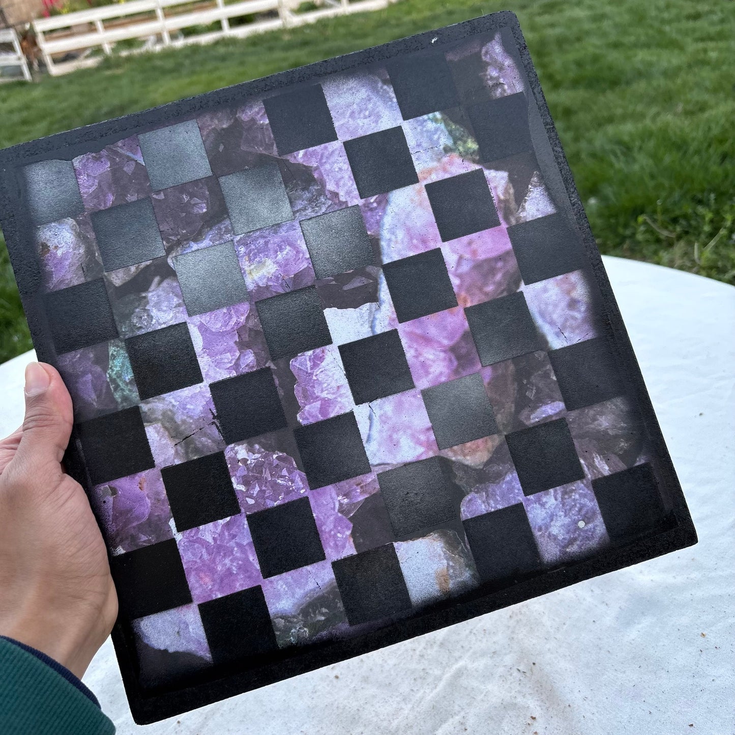 Crystal Purple - Scrapbook Chess Set