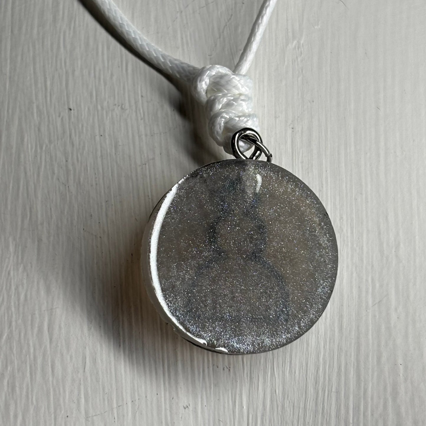 Silver Pawn - Handmade Resin Chess Necklace