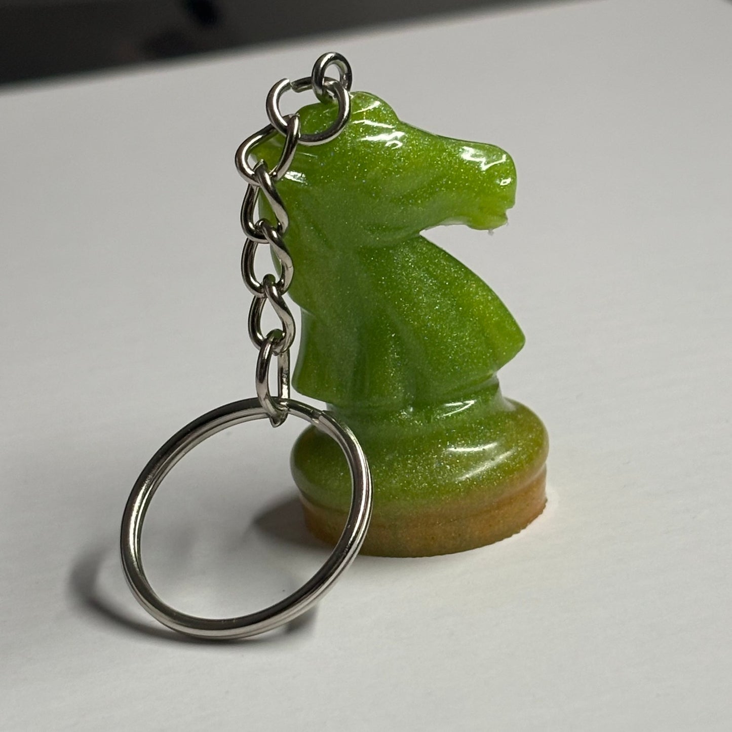 Sunny Green Knight - Handmade Resin Keychain