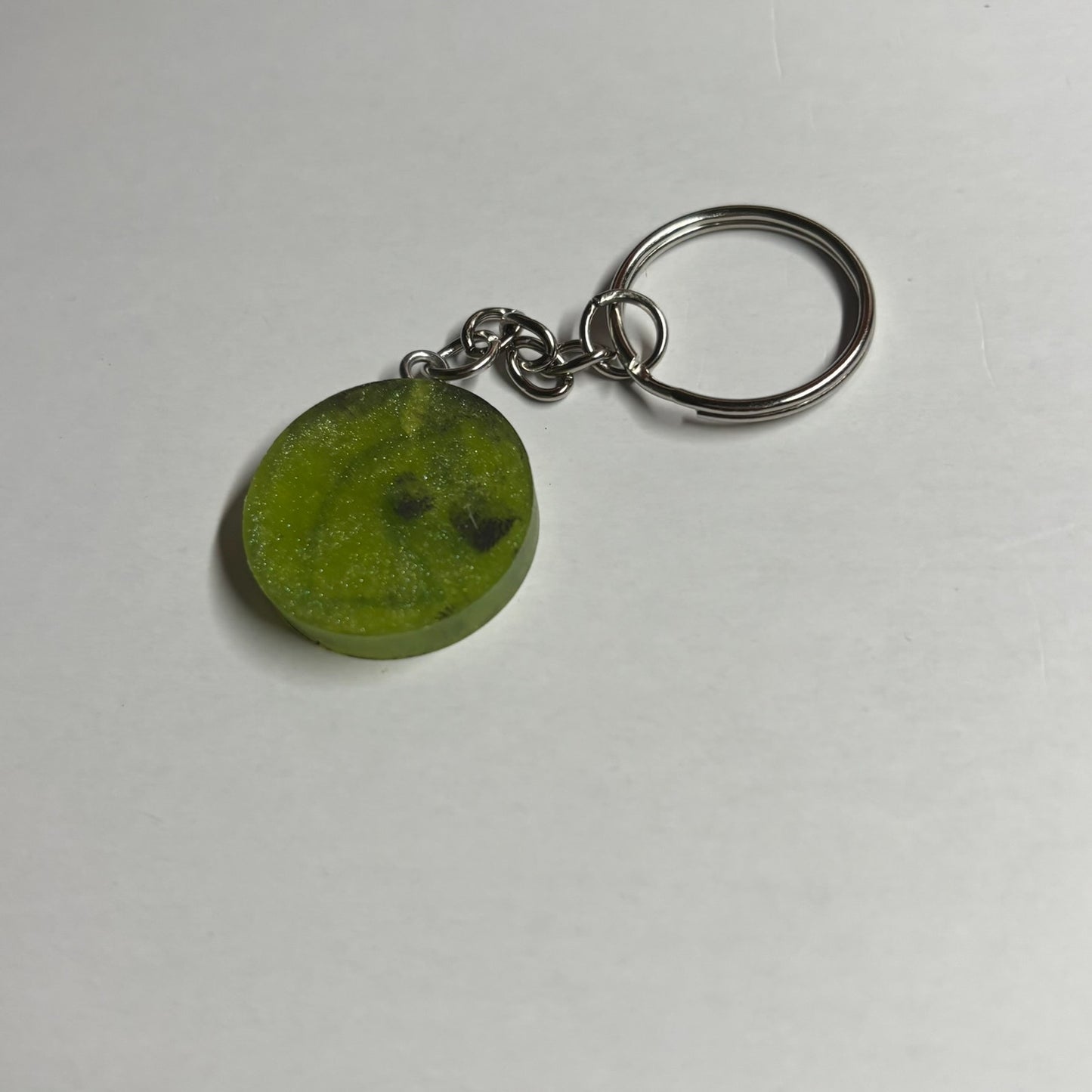 Lime Green Knight - Handmade Resin Keychain - Flat Edition