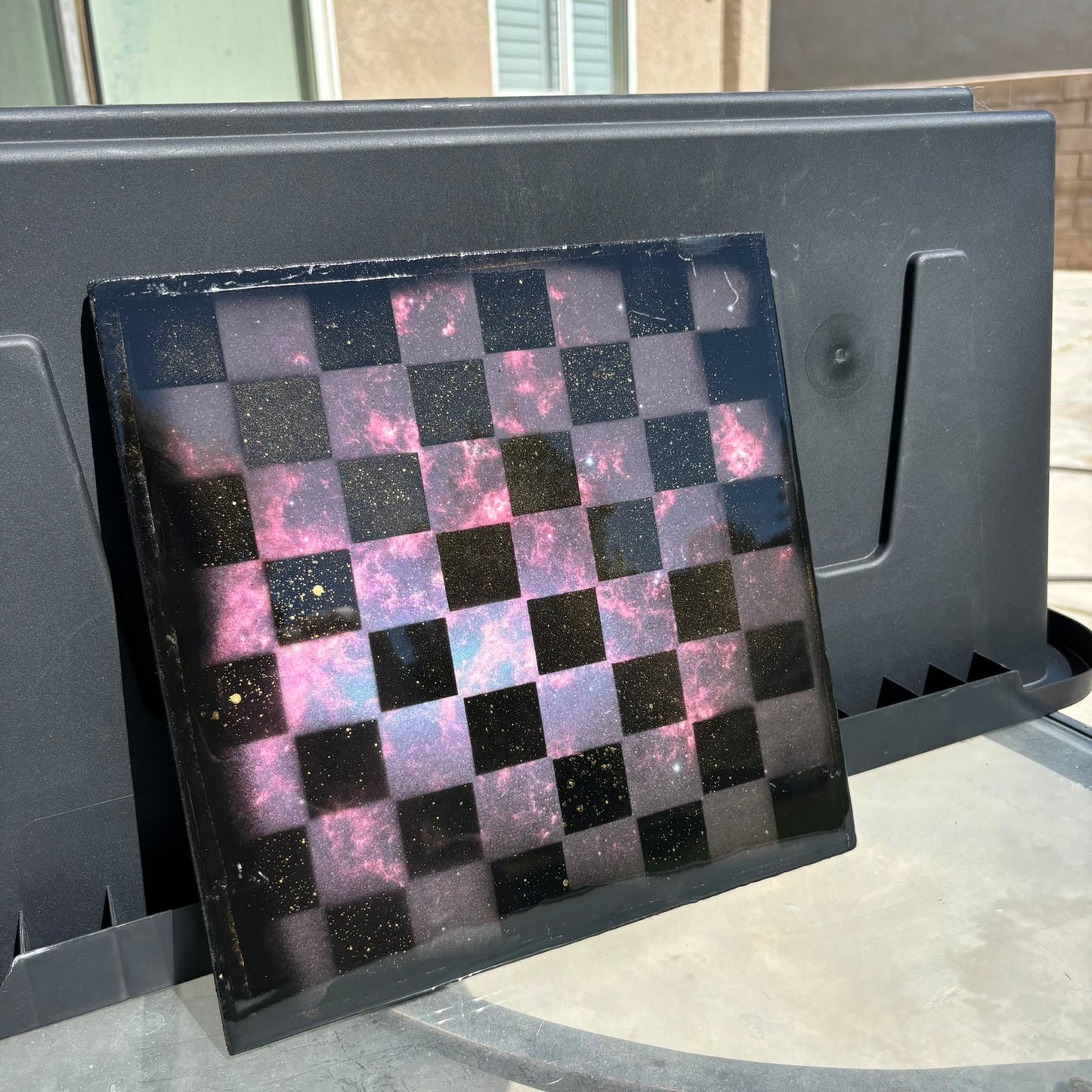 Space Purple - Resin Coated Chess Board