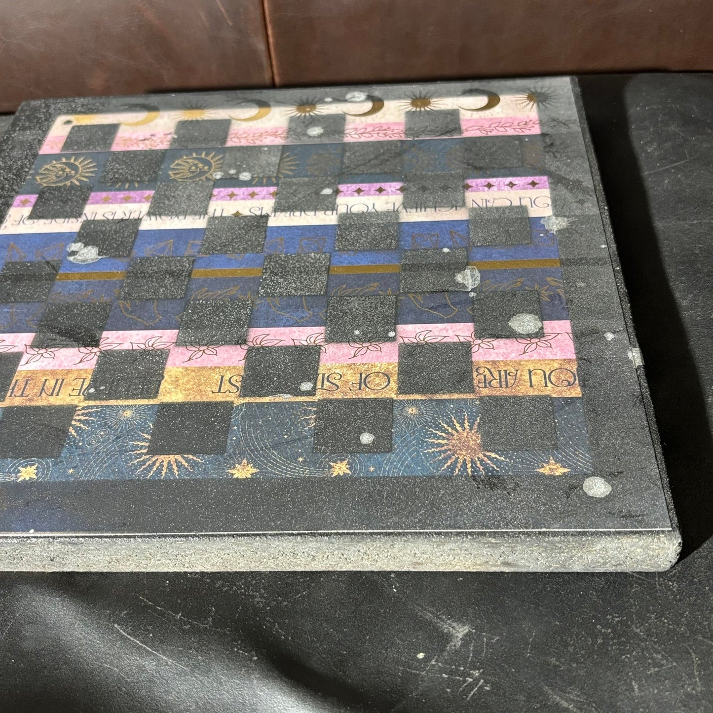 Sparkle Space - Scrapbook Chess Board