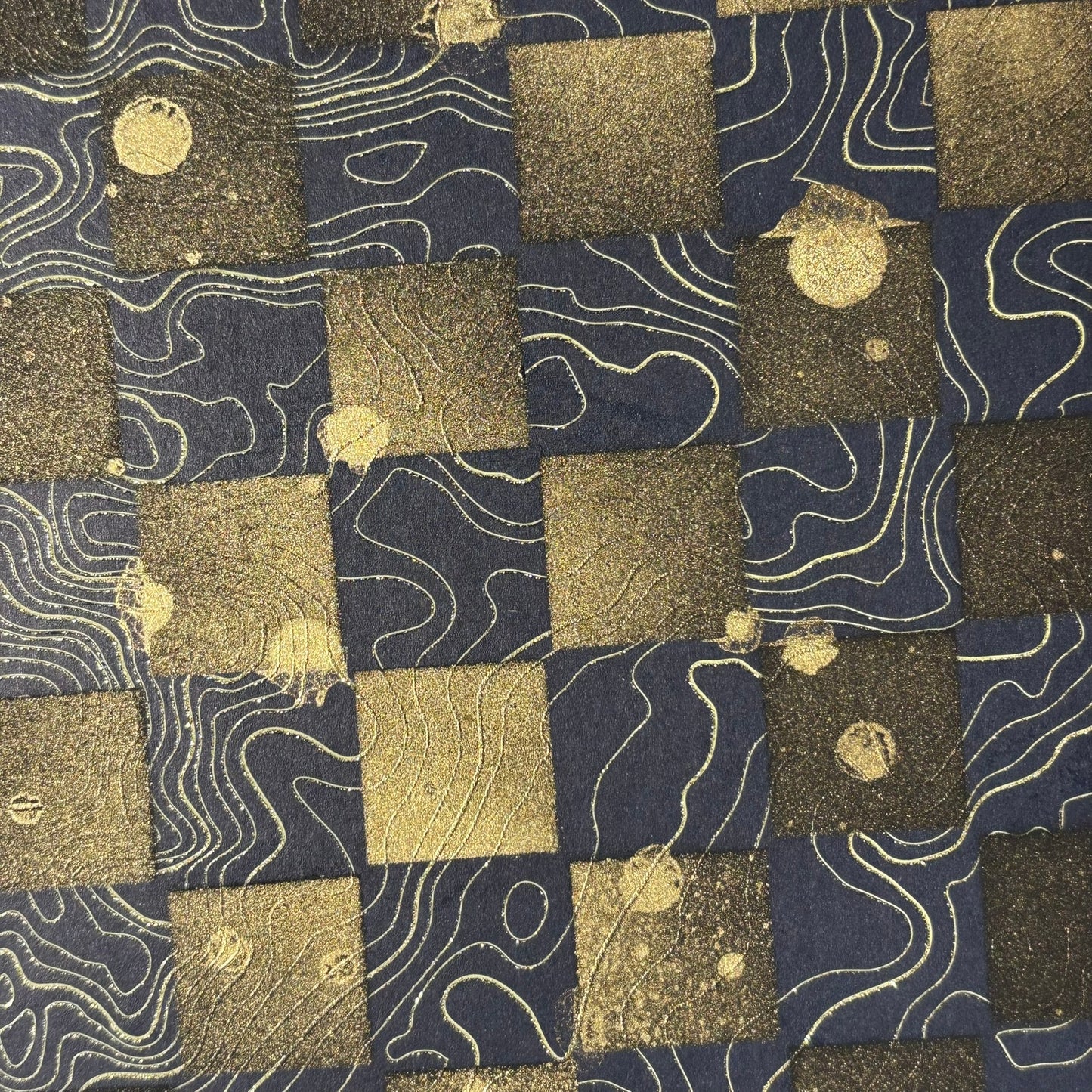 Vintage Gold Swirl - Scrapbook Chess Board