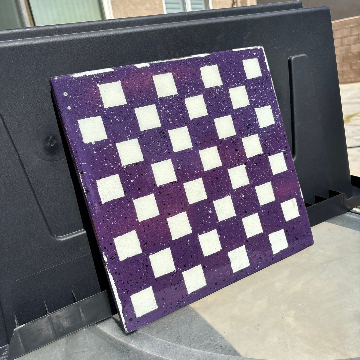 Speckled Purple - Resin Coated Chess Board