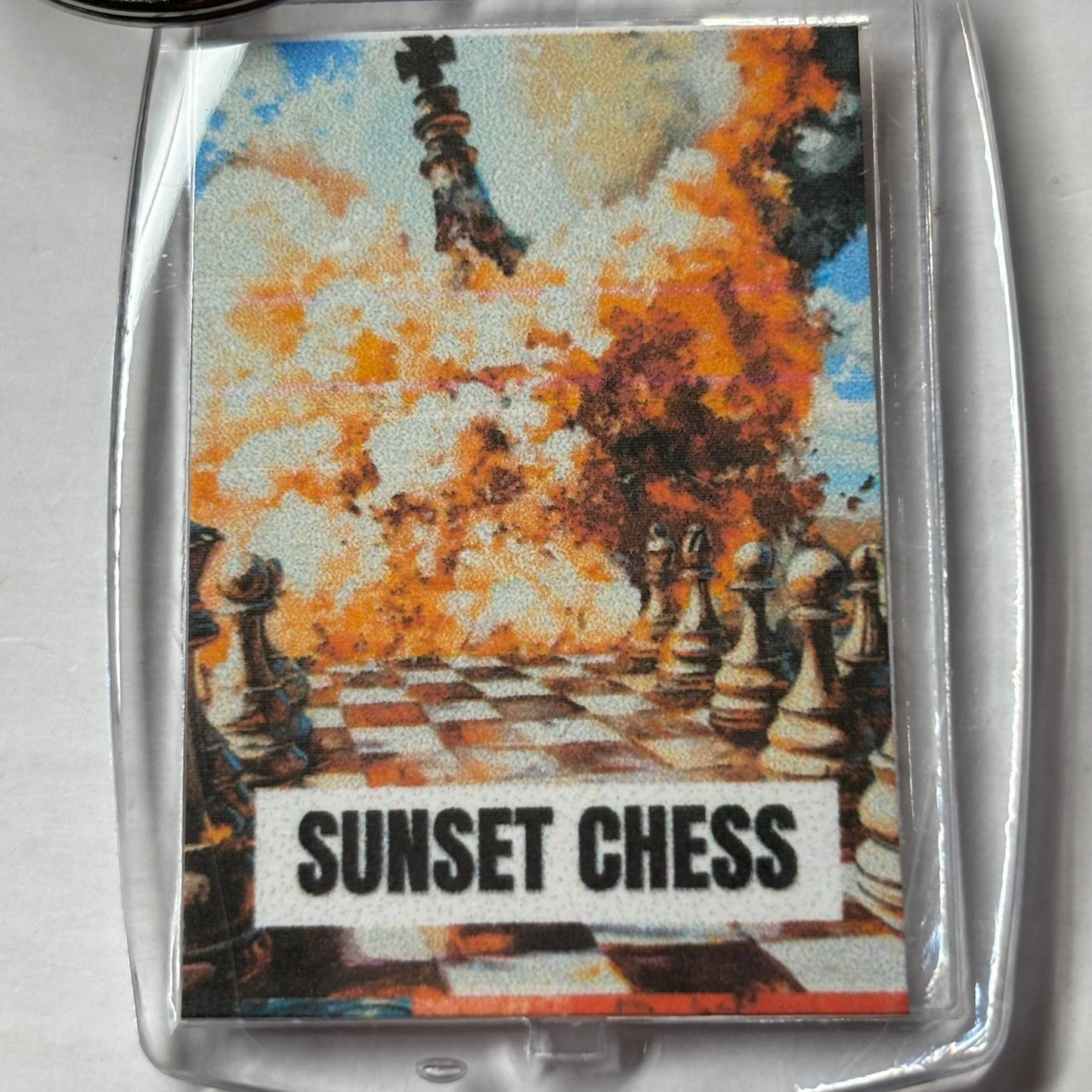 Explosion - Chess  Photo Keychain