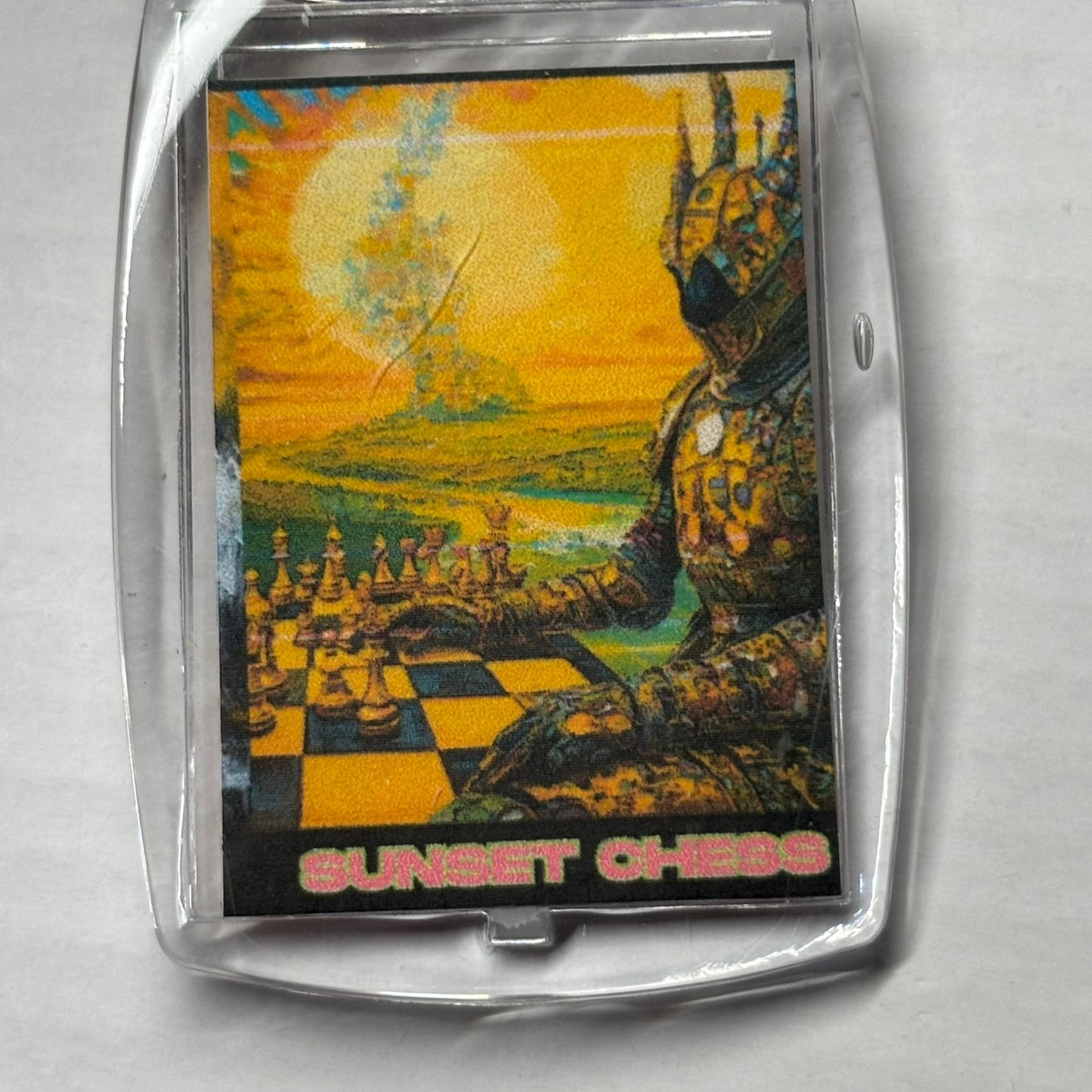 Yellow Fields - Chess  Photo Keychain