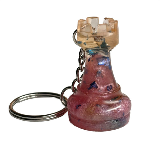 Beach Pink Rook - Handmade Resin Keychain