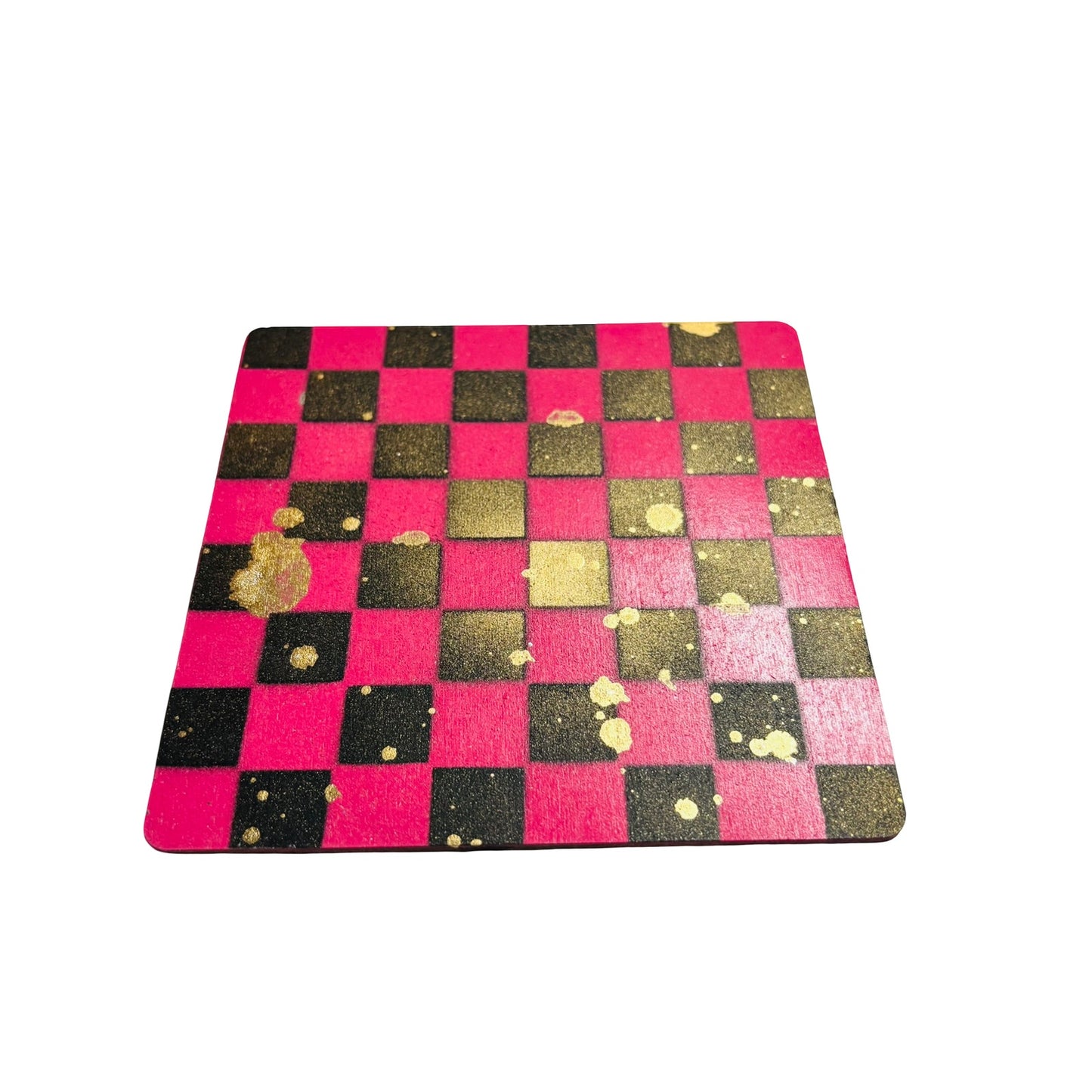Red Black Golden Drip - Mini Chess Set