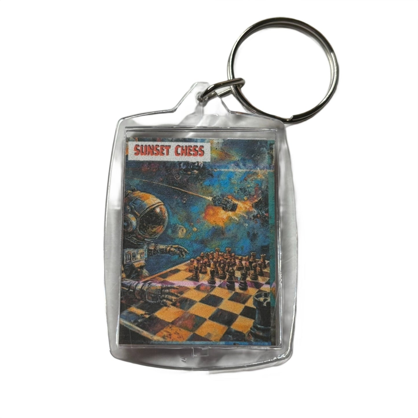 Space Action - Chess  Photo Keychain