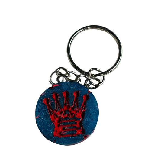 Blue Red King - Handmade Resin Keychain