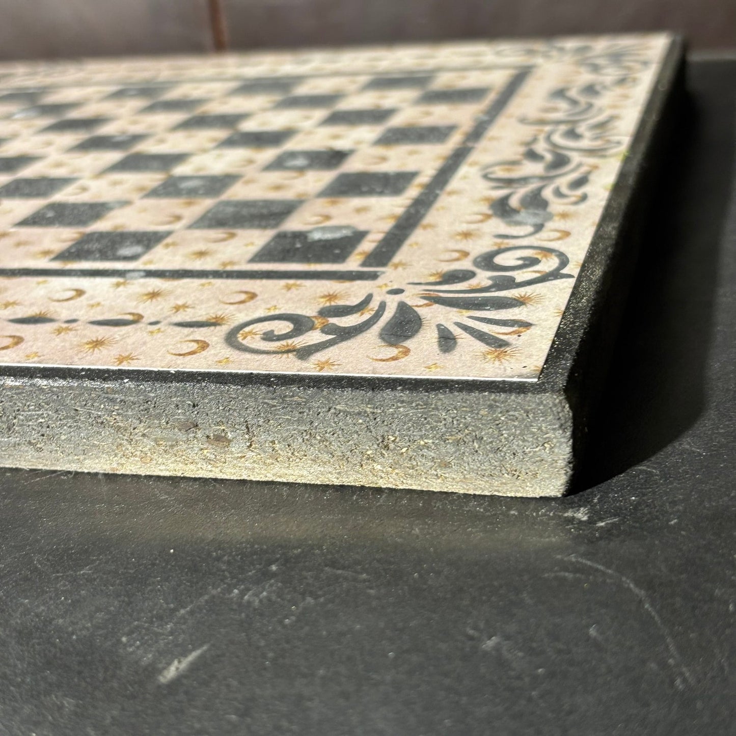 Cream Moon - Scrapbook Chess Board