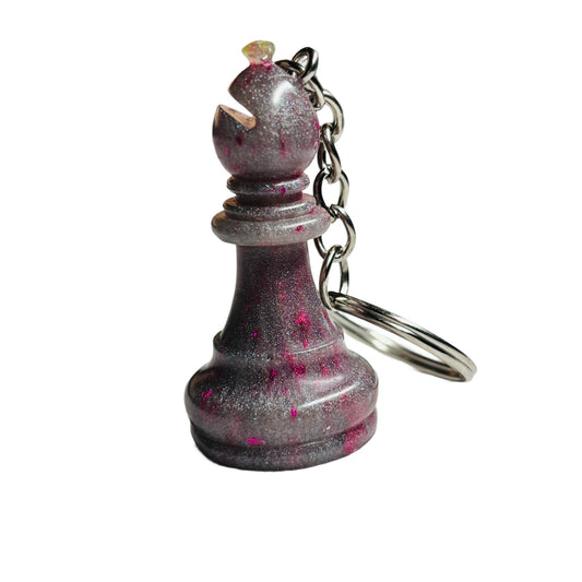 Purple Sparkle Bishop - Handmade Resin Keychain