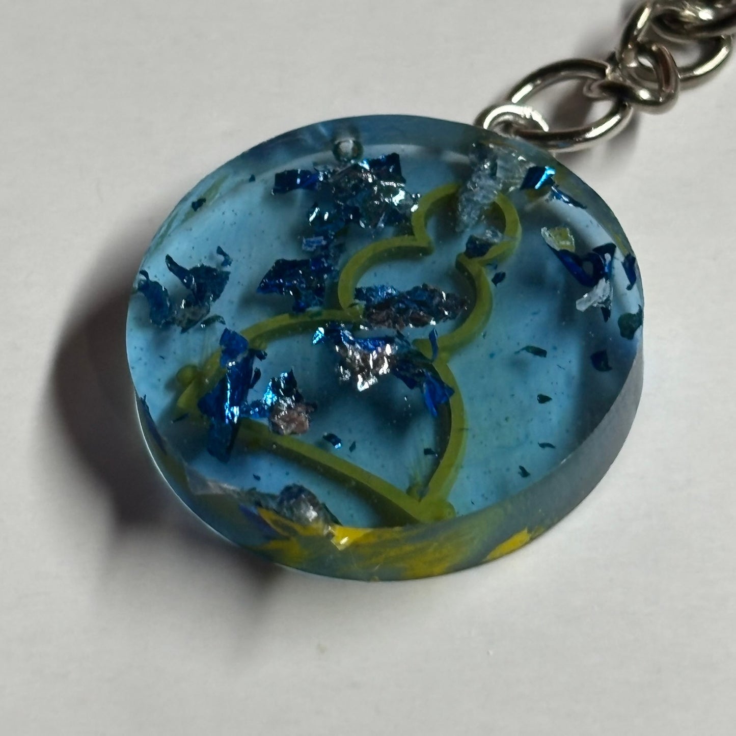 Blu Translucent Pawn - Handmade Resin Keychain - Flat Edition