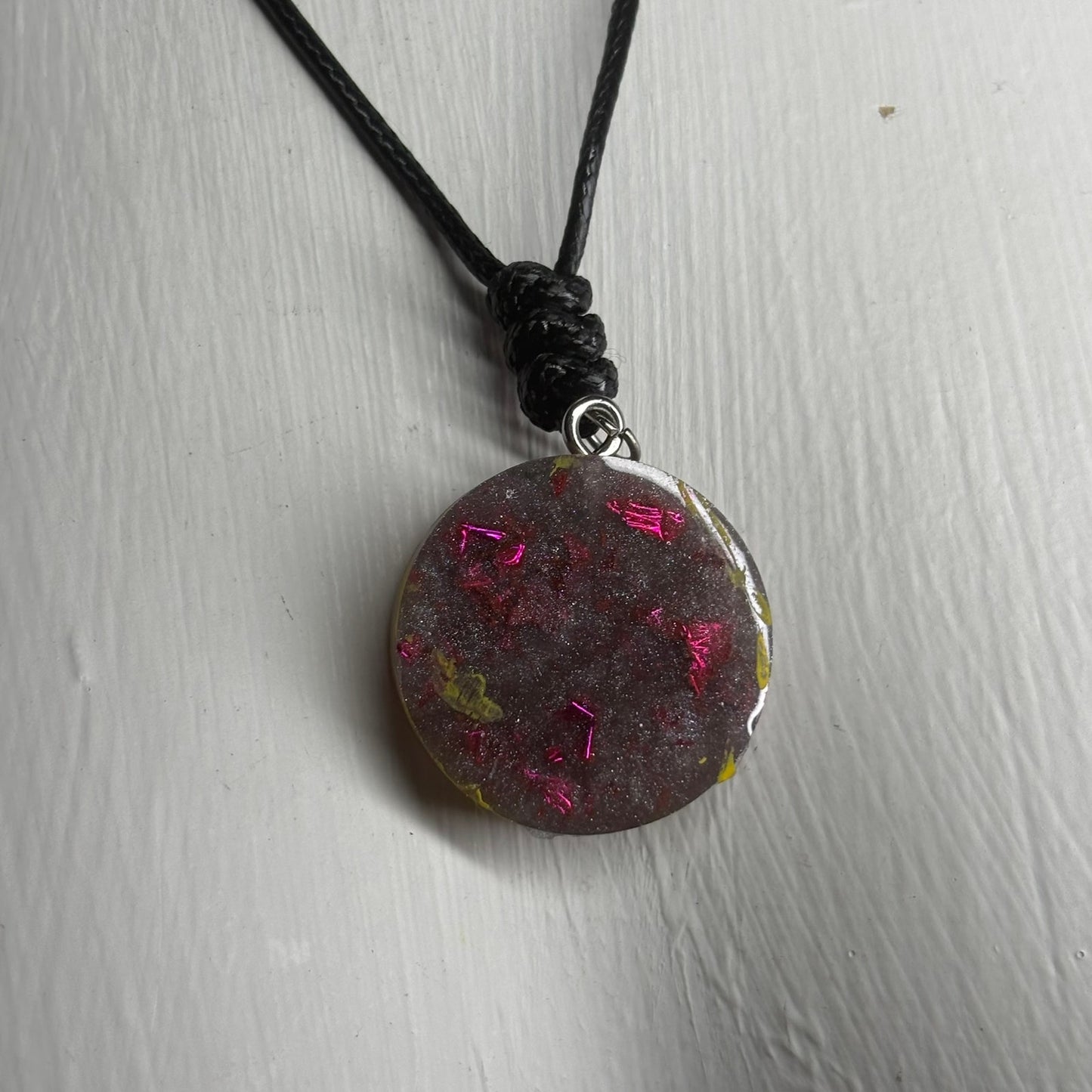 Purple Crystal Queen - Handmade Resin Chess Necklace