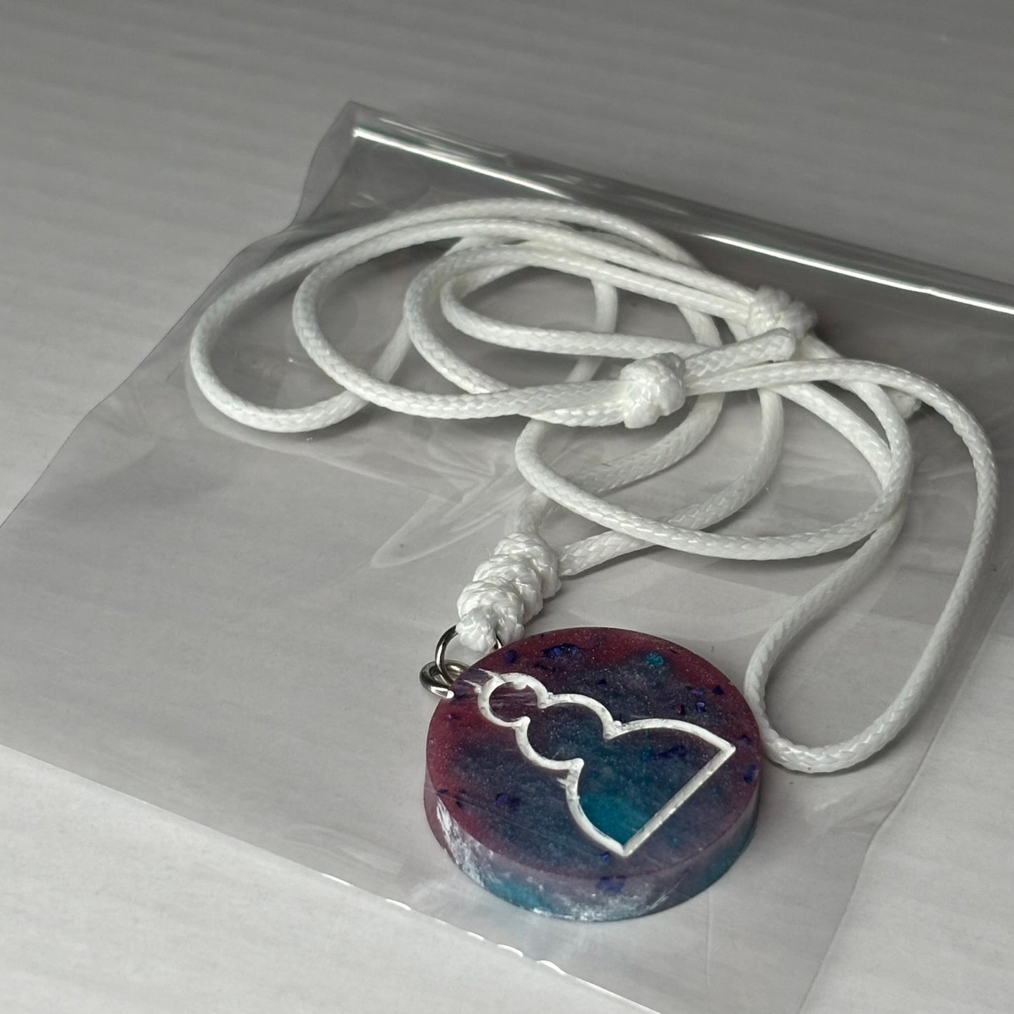 Purple Cosmic Pawn - Handmade Resin Chess Necklace