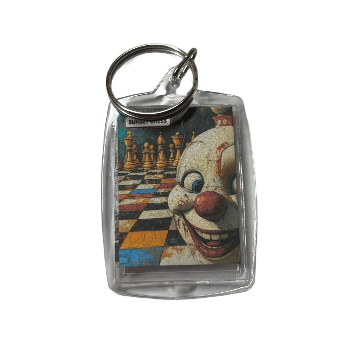 Happy Clown - Chess  Photo Keychain