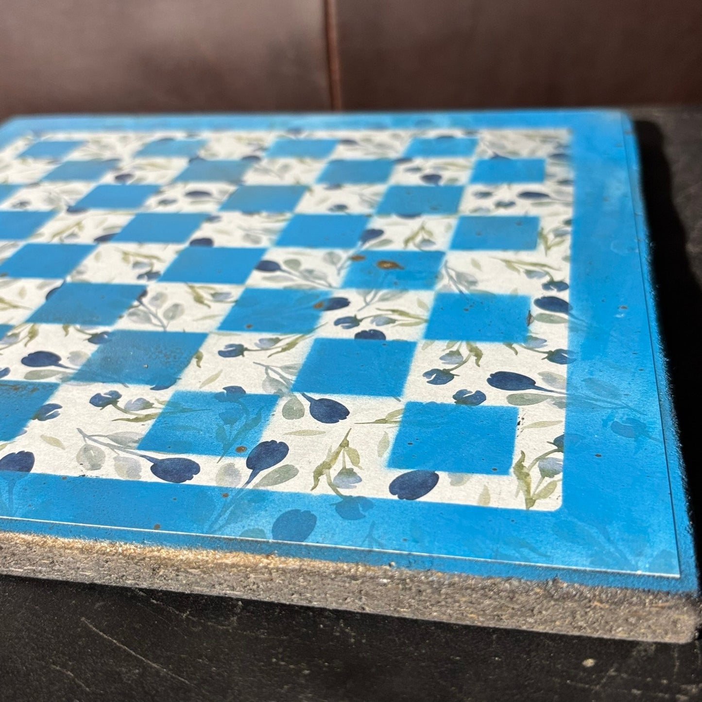Silver Mist Blue - Scrapbook Chess Board