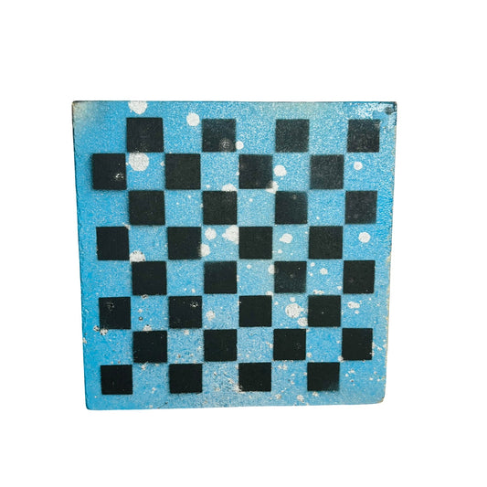Red & Black Chrome Drip - Painted Double Sided Chess Board