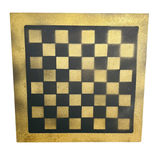 Gold & Black - Painted Chess Board
