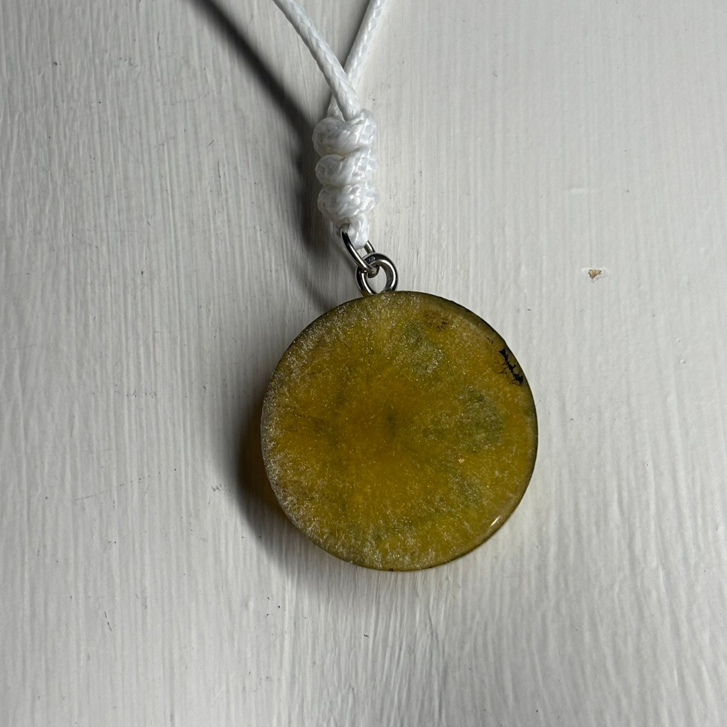 Cream Yellow Knight - Handmade Resin Chess Necklace