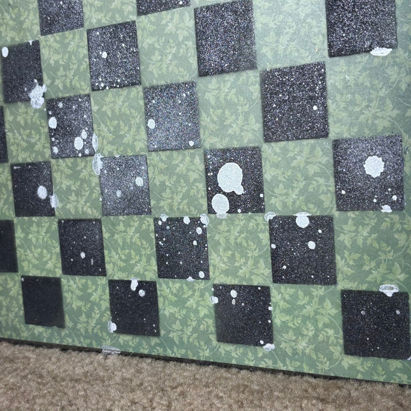 Chrome Drip Green - Scrapbook Chess Board