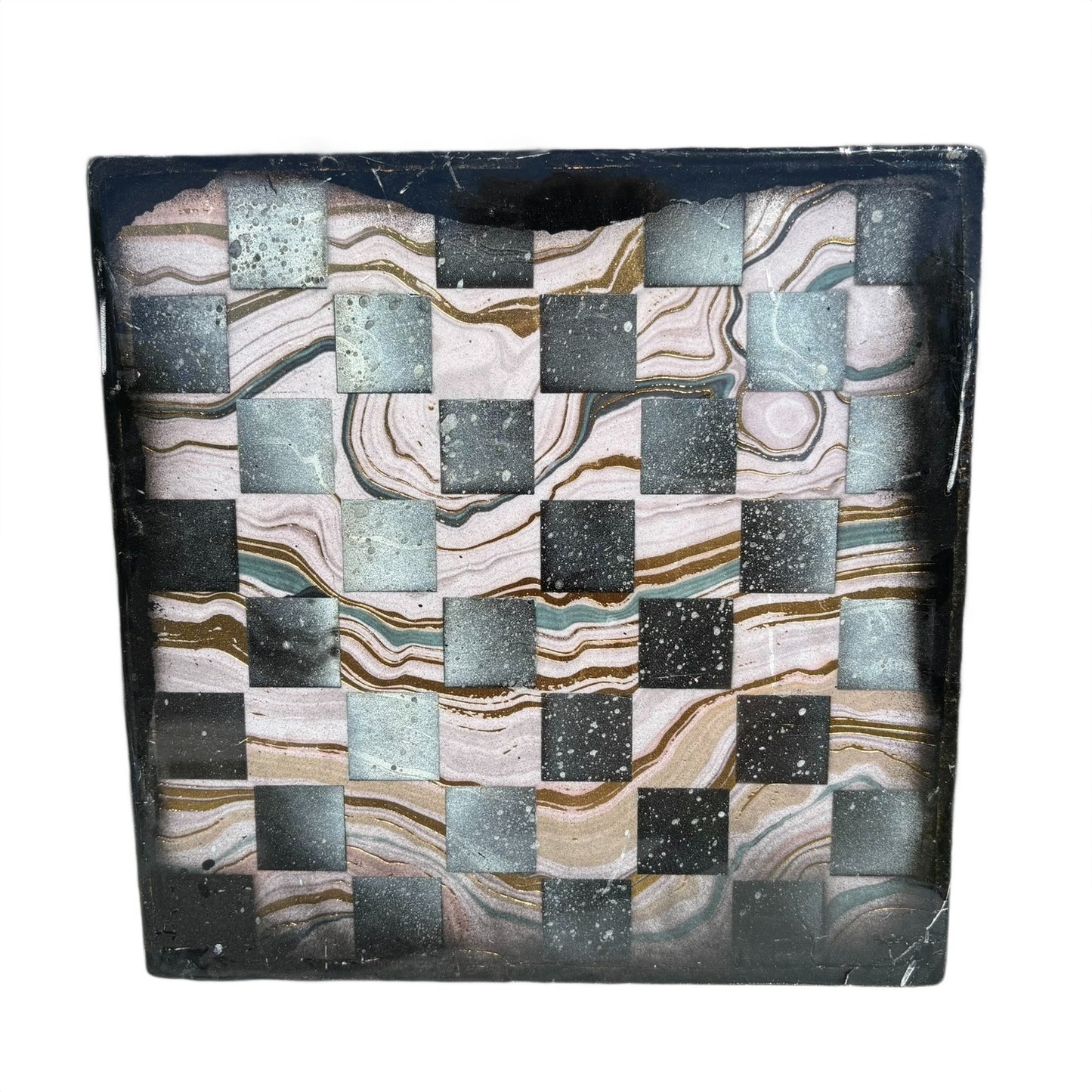 Swirl Marble - Resin Coated Chess Board