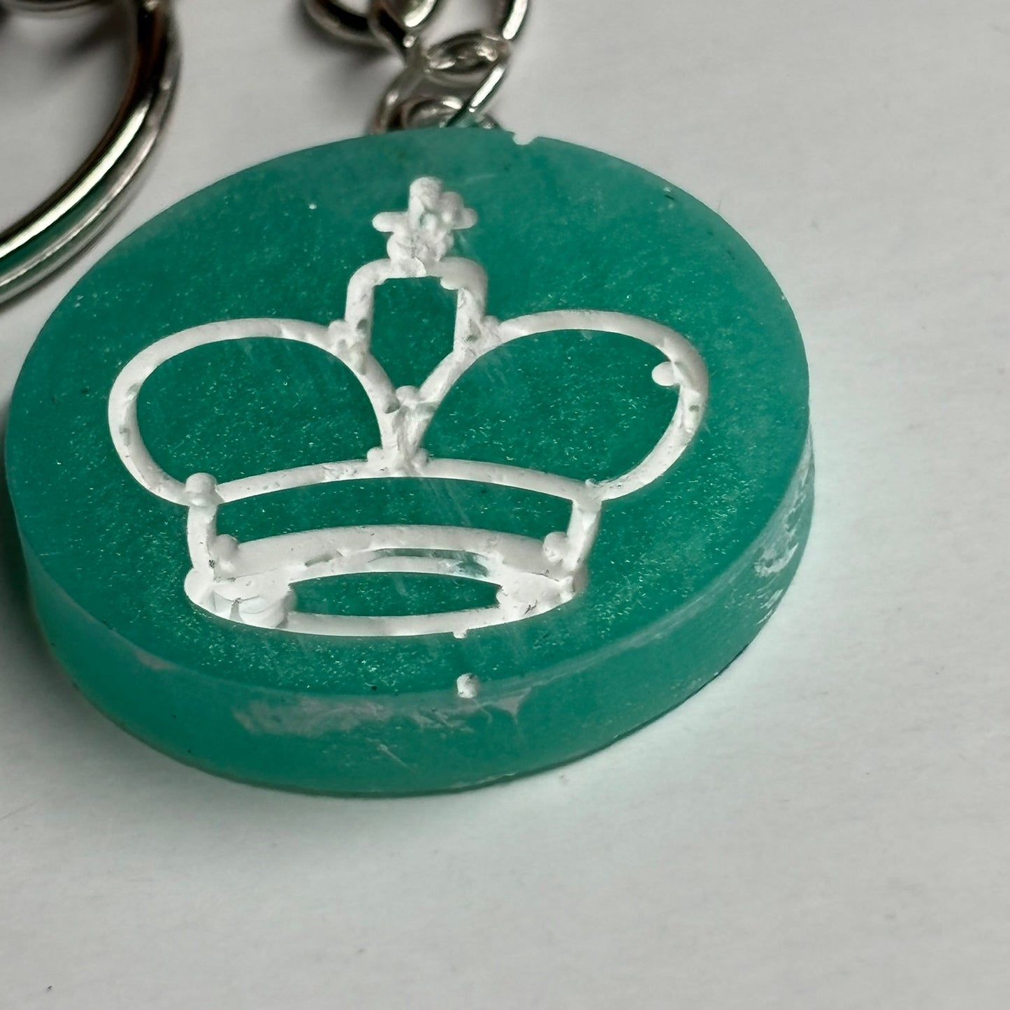 Vibrant Green King - Handmade Resin Keychain