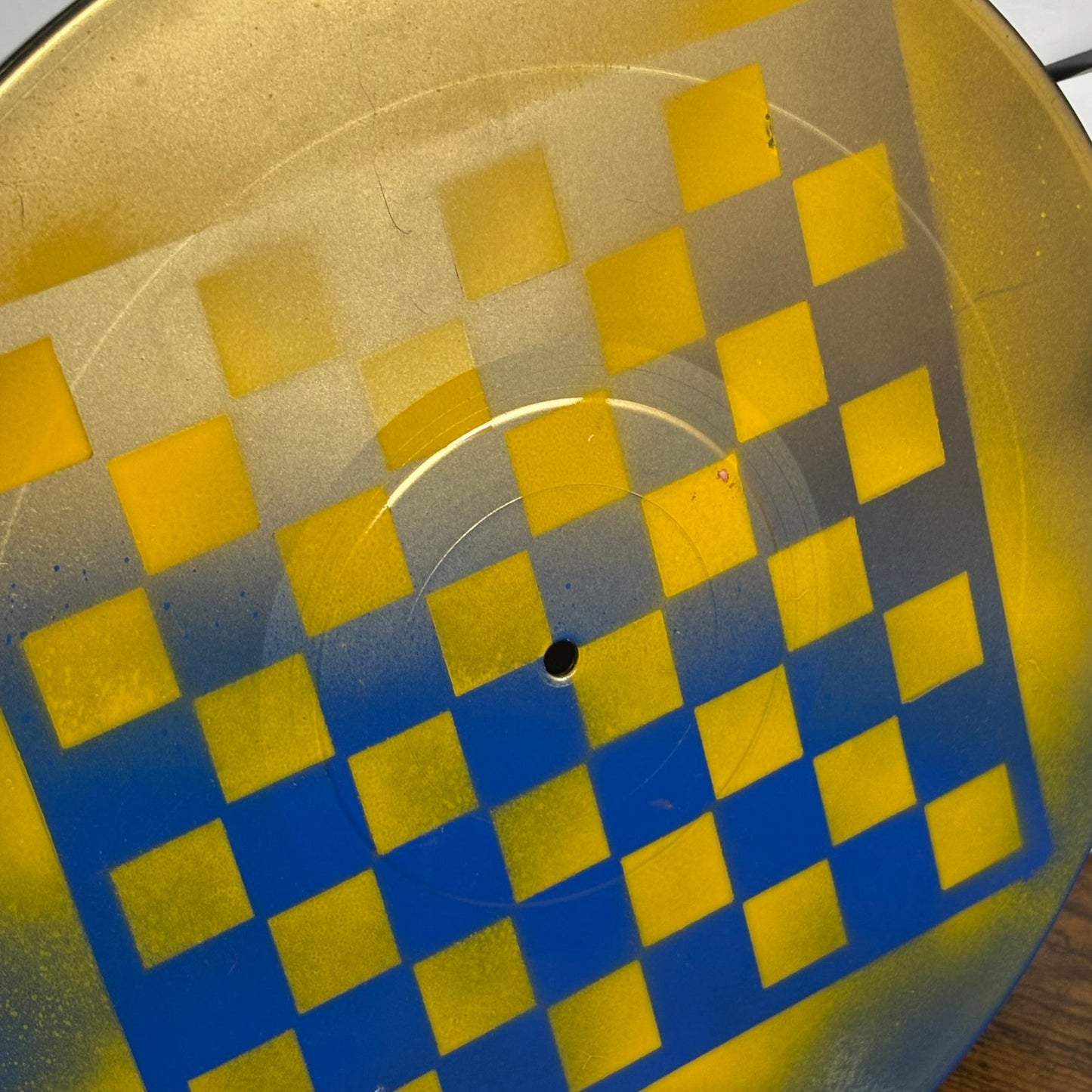 Yellow Royal Blue - Vinyl Chess Board