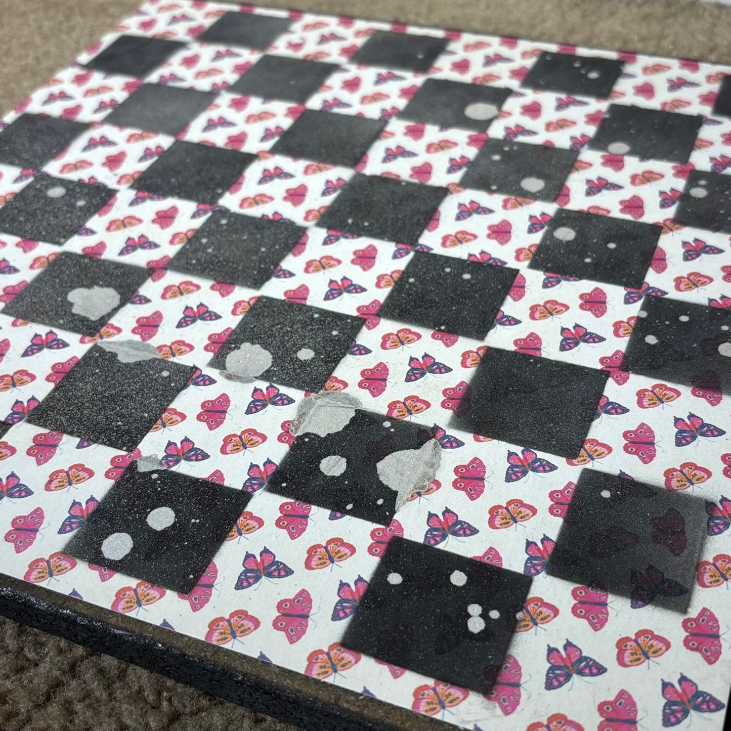 Simple Butterflies - Scrapbook Chess Board