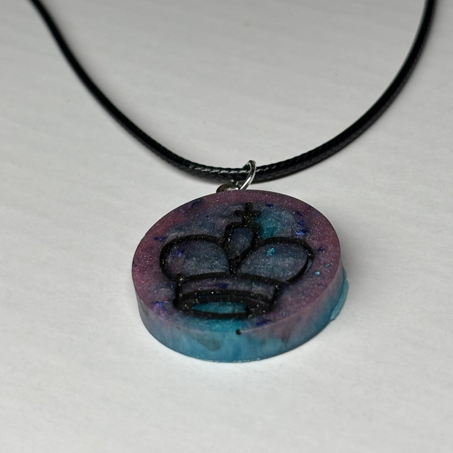 Classic Space King - Handmade Resin Chess Necklace