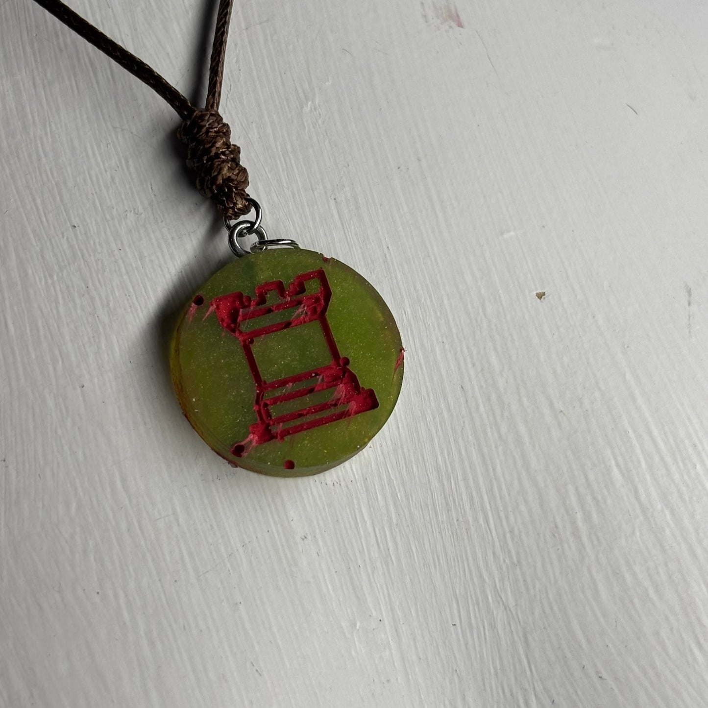 Vintage Rook - Handmade Resin Chess Necklace