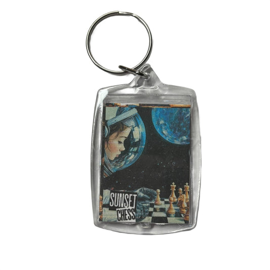 Space Girl - Chess  Photo Keychain