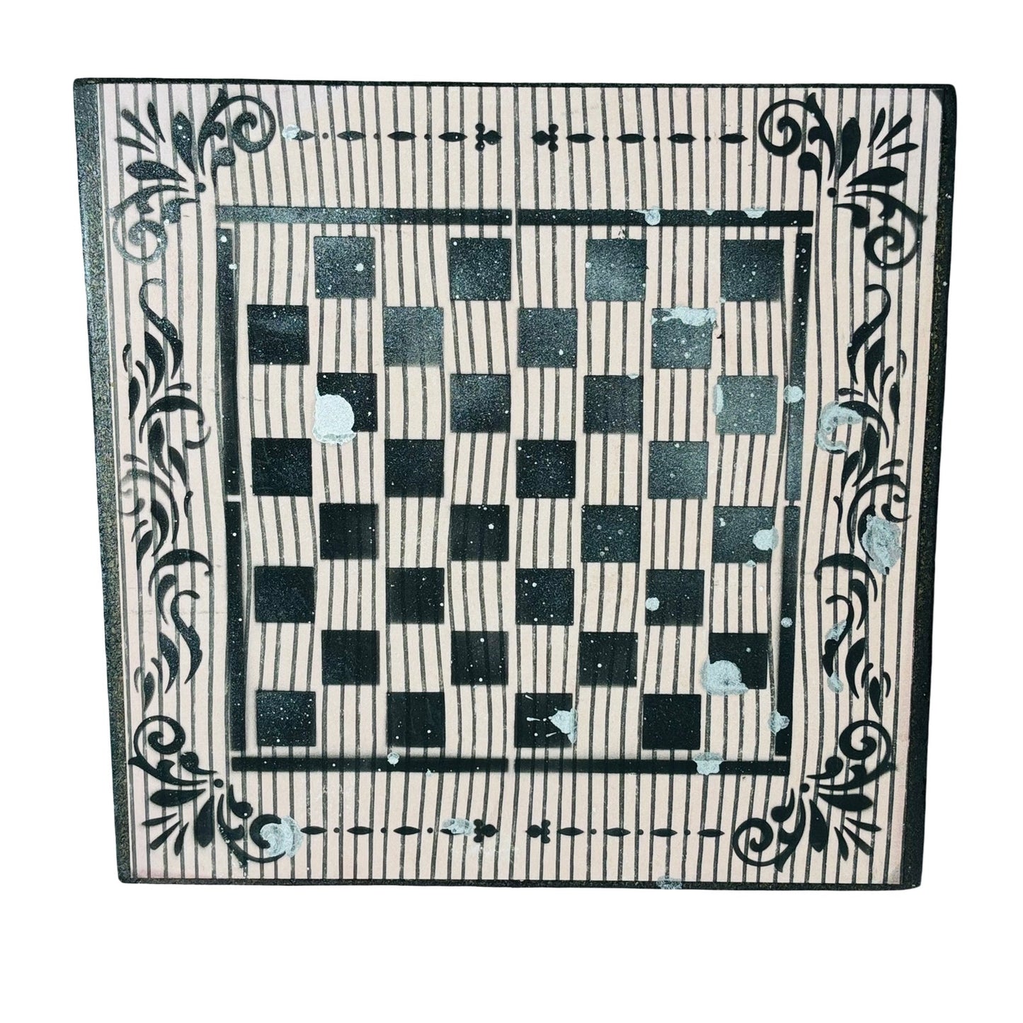 Cream Black - Scrapbook Chess Board