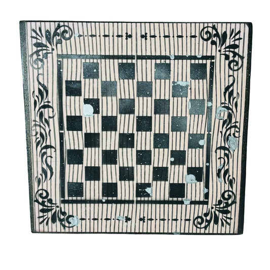 Cream Black - Scrapbook Chess Board