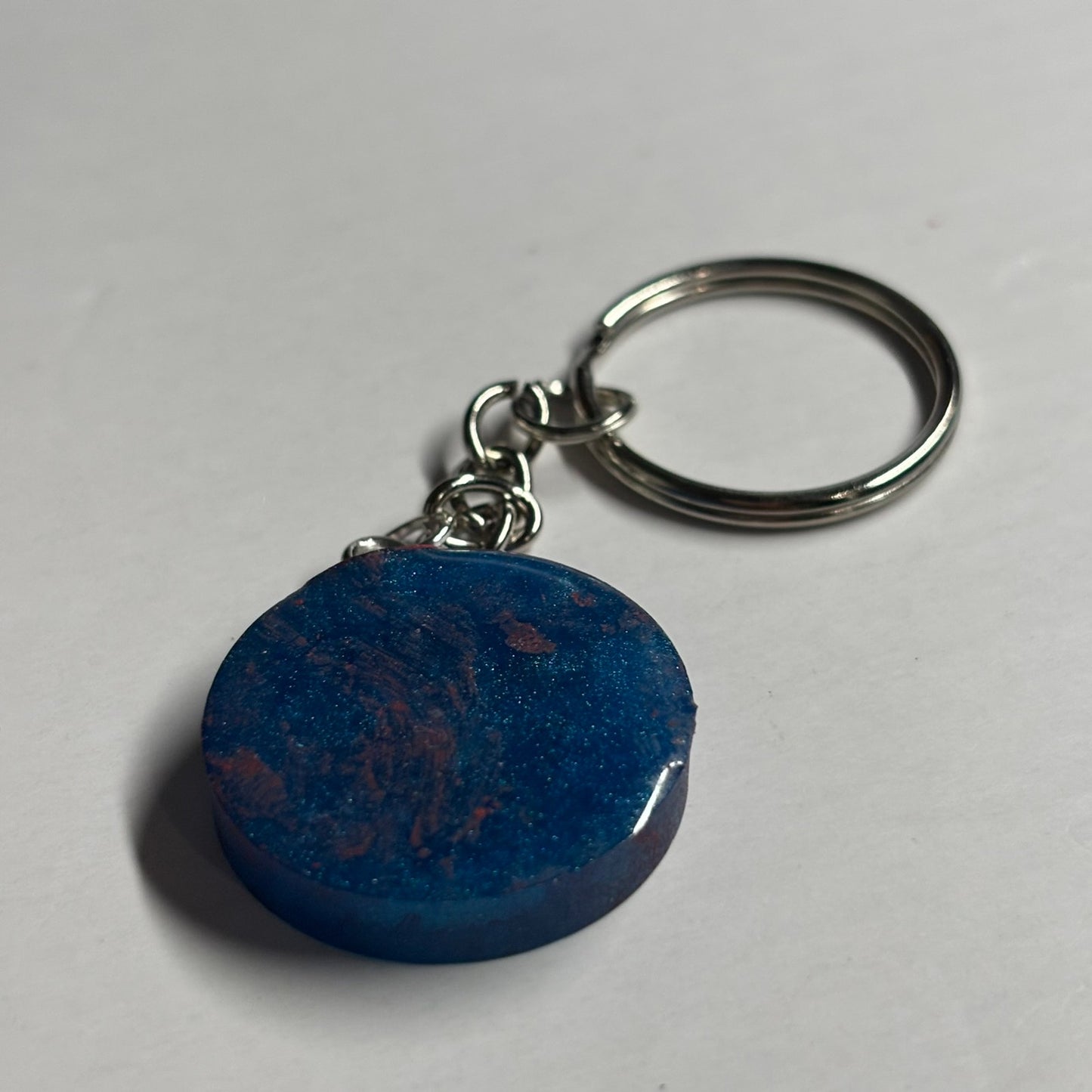 Blue Red Queen - Handmade Resin Keychain