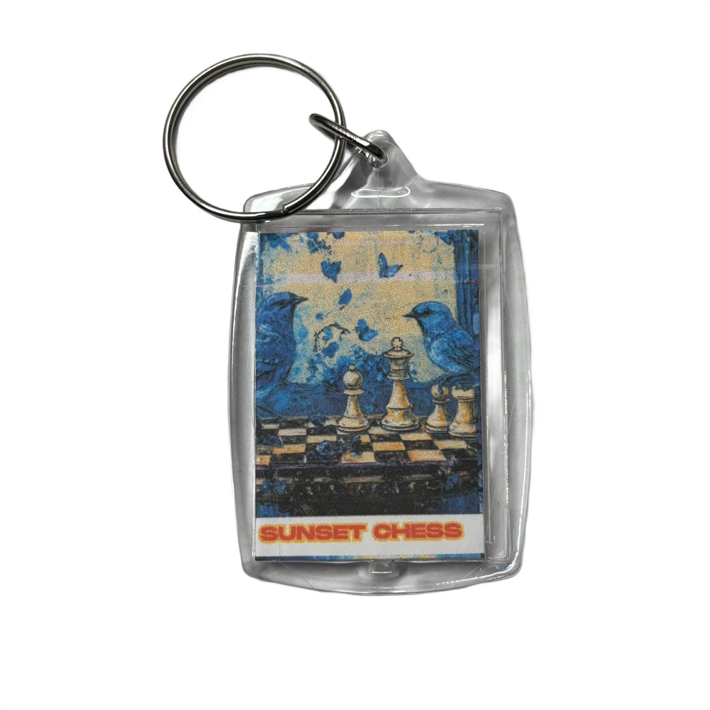 Blue Birds - Chess  Photo Keychain