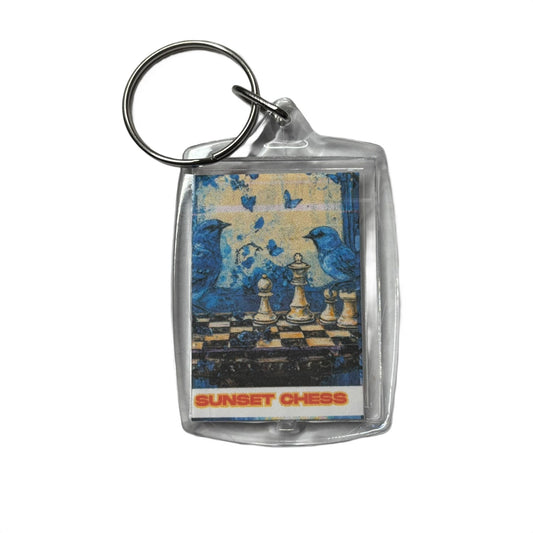 Blue Birds - Chess  Photo Keychain