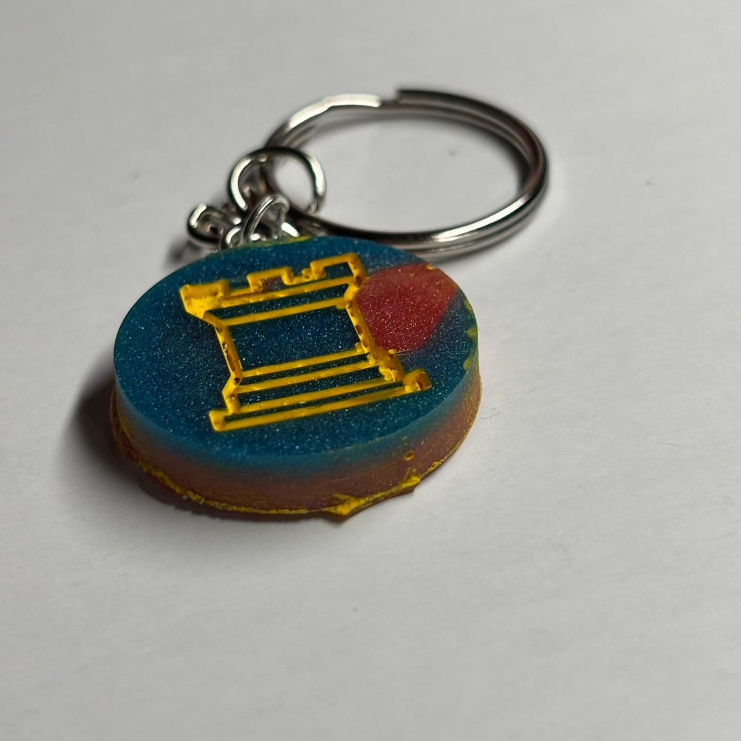 Color Flipped Rook - Handmade Resin Keychain