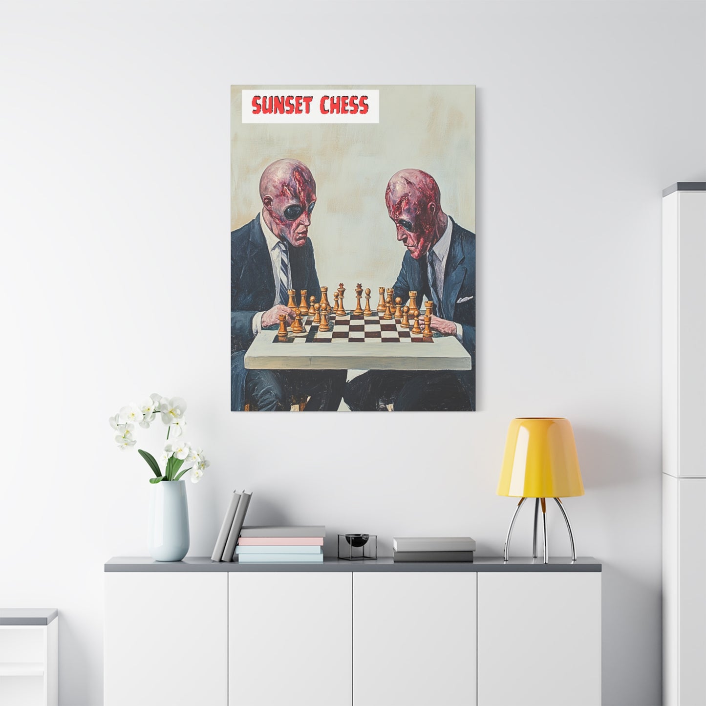 Aliens In Disguise - Canvas Chess Print 36"x48"
