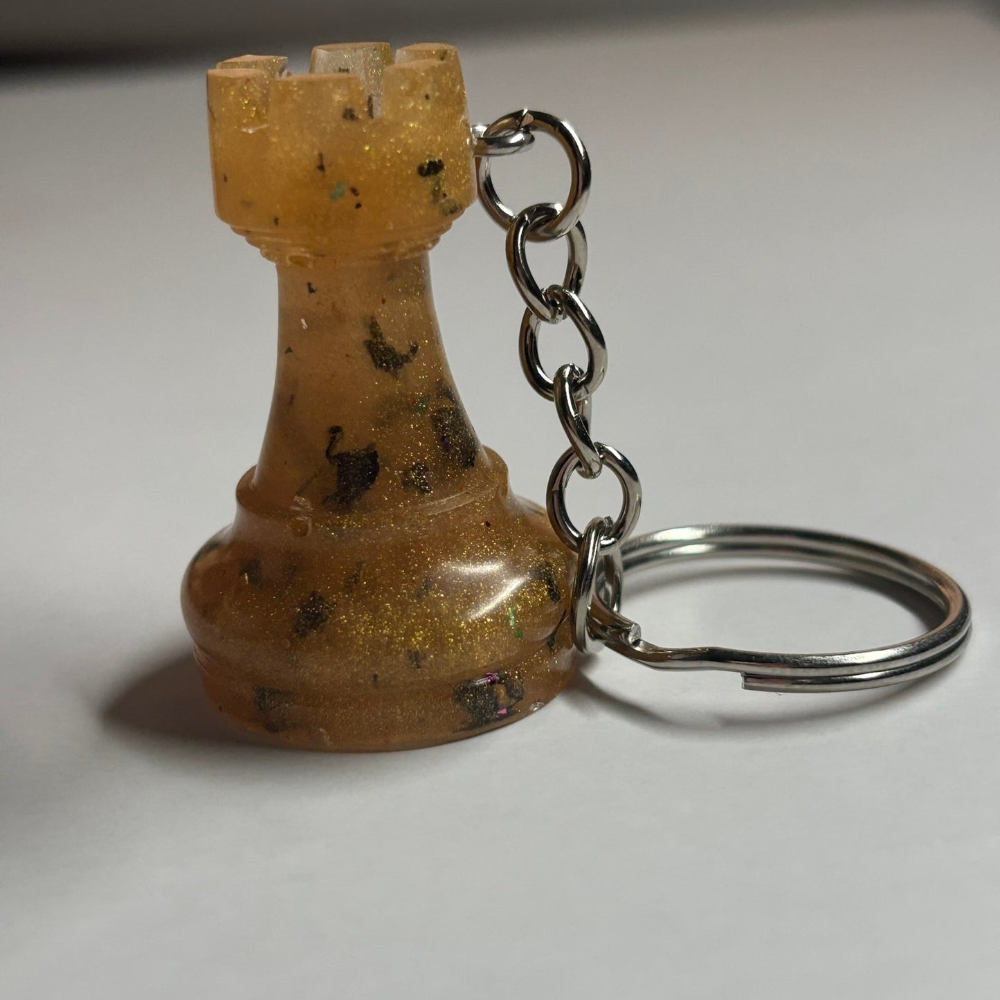 Yellow Spotted Rook - Handmade Resin Keychain