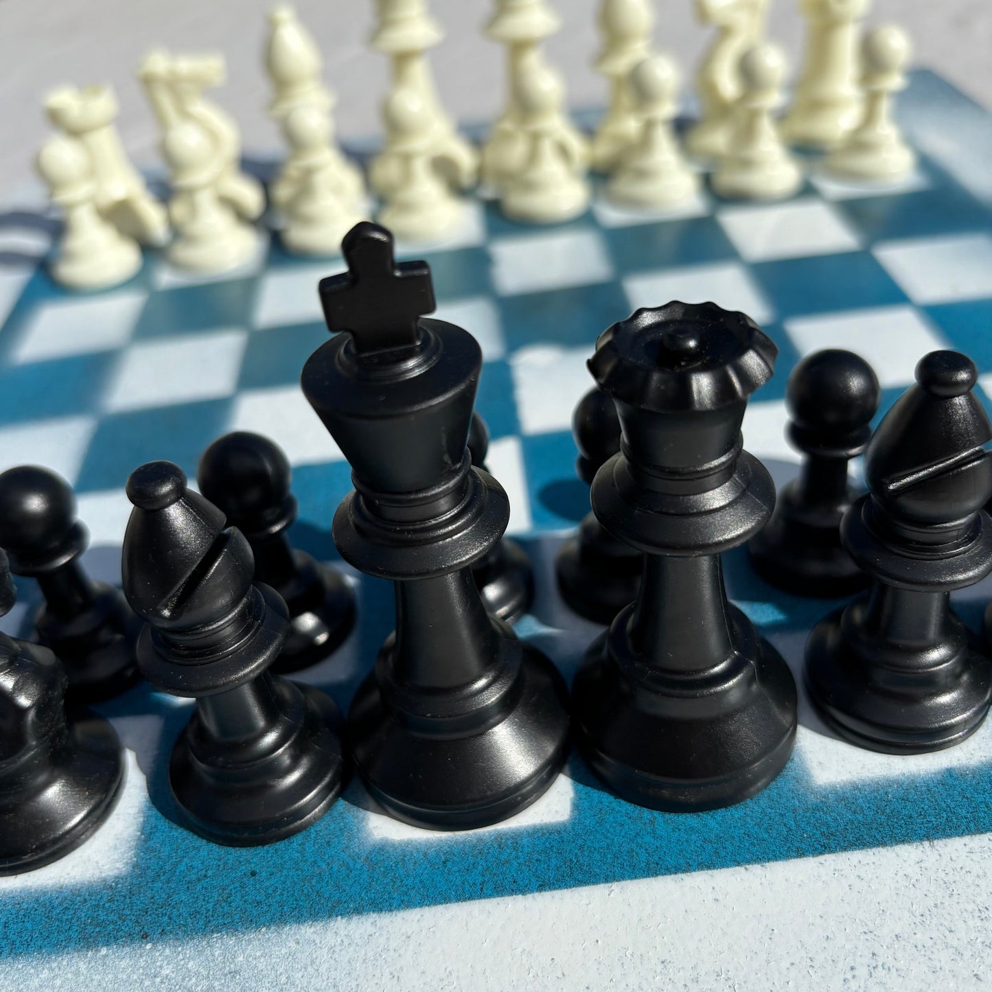 Ice Blue - Painted Chess Set