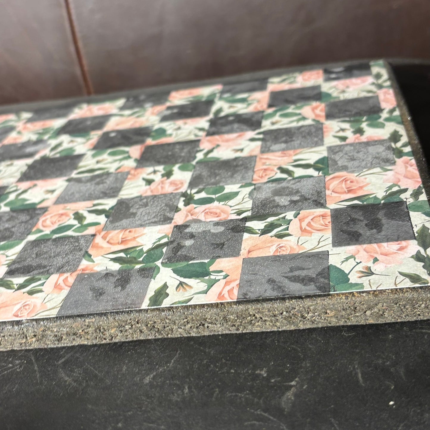 Simplistic Flowers - Scrapbook Chess Board