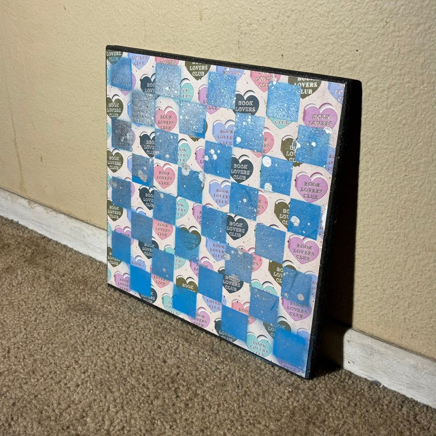 Lovely Blue - Scrapbook Chess Board