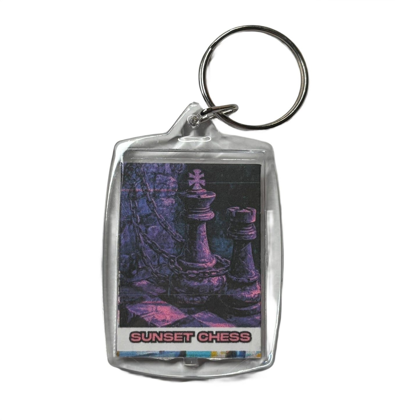 Purple Stone - Chess  Photo Keychain