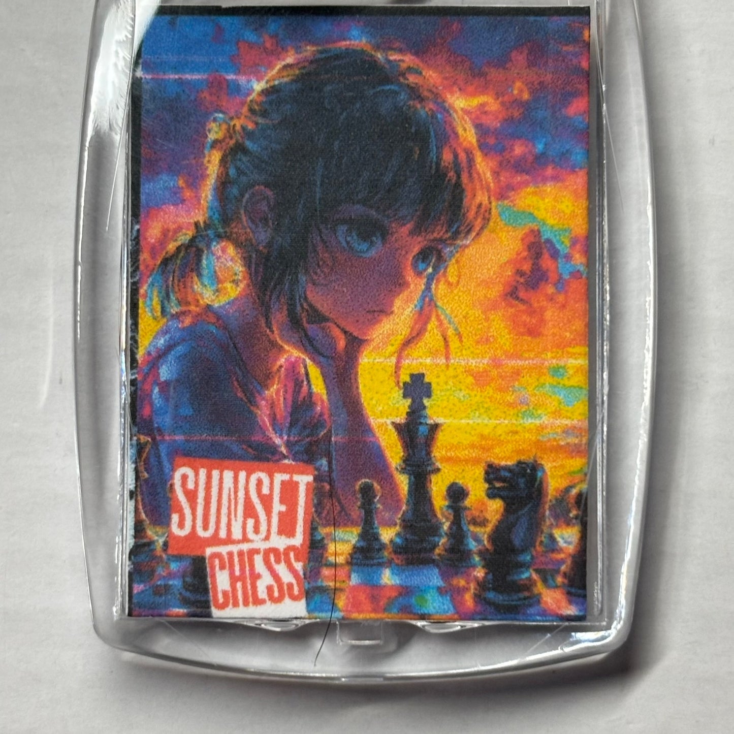 Sunset Anime - Chess  Photo Keychain